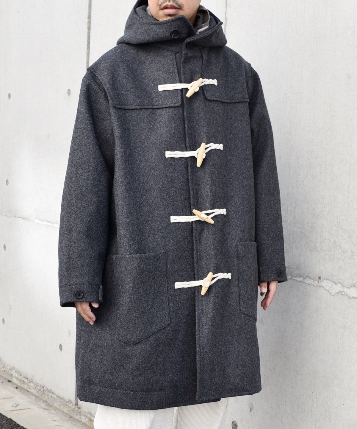 【SHIPS any 別注】Bollington: オーバーサイズ メルトン ダッフルコート