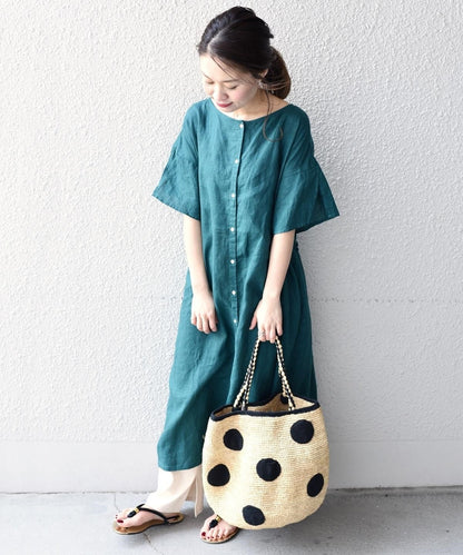 liflattie ships:リネン2WAYワンピース