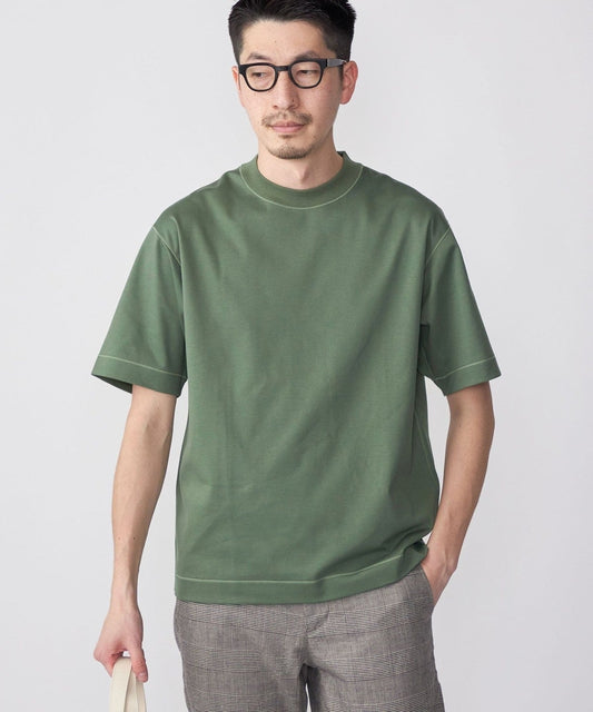 SHIPS: クルーネック ハイゲージ ダンボールニットTシャツ ライト