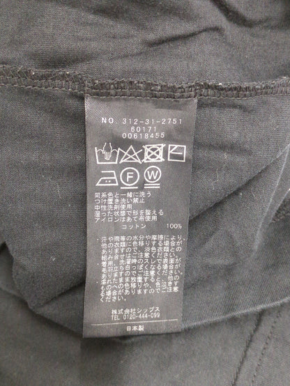 SHIPS Primary Navy Label:コットンショートスリーブプルオーバー