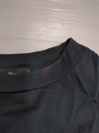 SHIPS Primary Navy Label:コットンショートスリーブプルオーバー