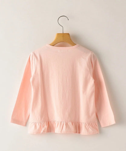 SHIPS KIDS:バックフリル チュール プリント TEE(100〜130cm)
