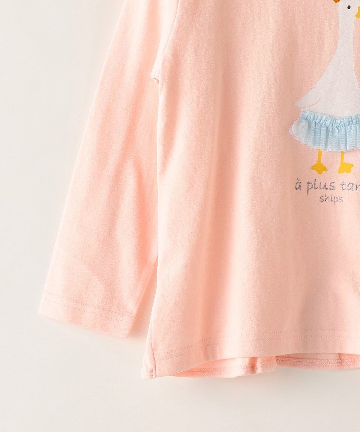SHIPS KIDS:バックフリル チュール プリント TEE(100〜130cm)