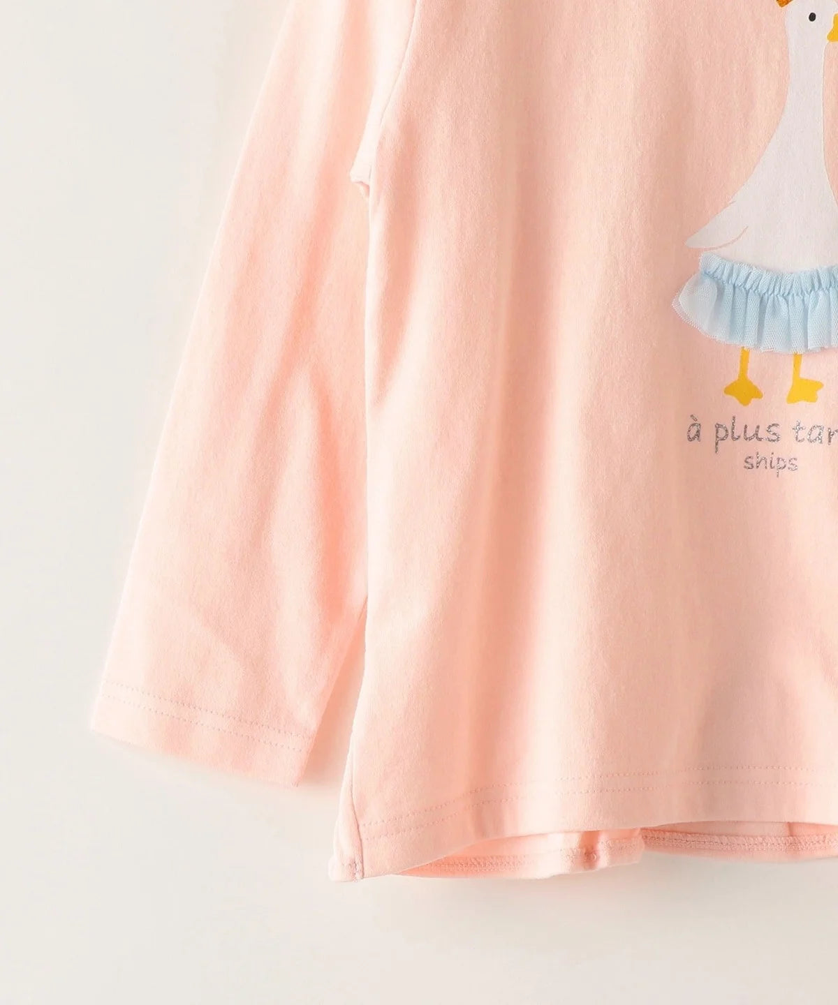 SHIPS KIDS:バックフリル チュール プリント TEE(100〜130cm)