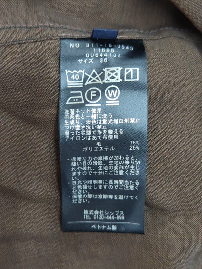 〈洗濯機可能〉ウォッシャブル ウール ボイル シャツ