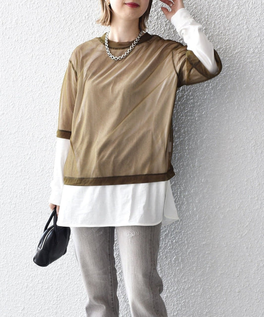 〈手洗い可能〉シアーTEE