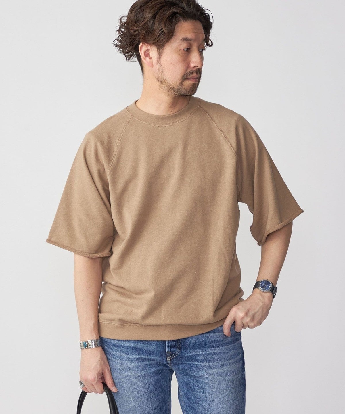 SHIPS: ピマコットン ミニ裏毛 オーバー Tシャツ