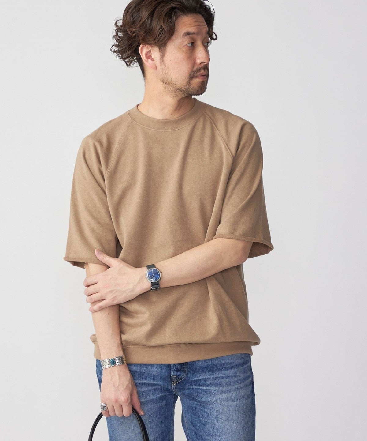 SHIPS: ピマコットン ミニ裏毛 オーバー Tシャツ