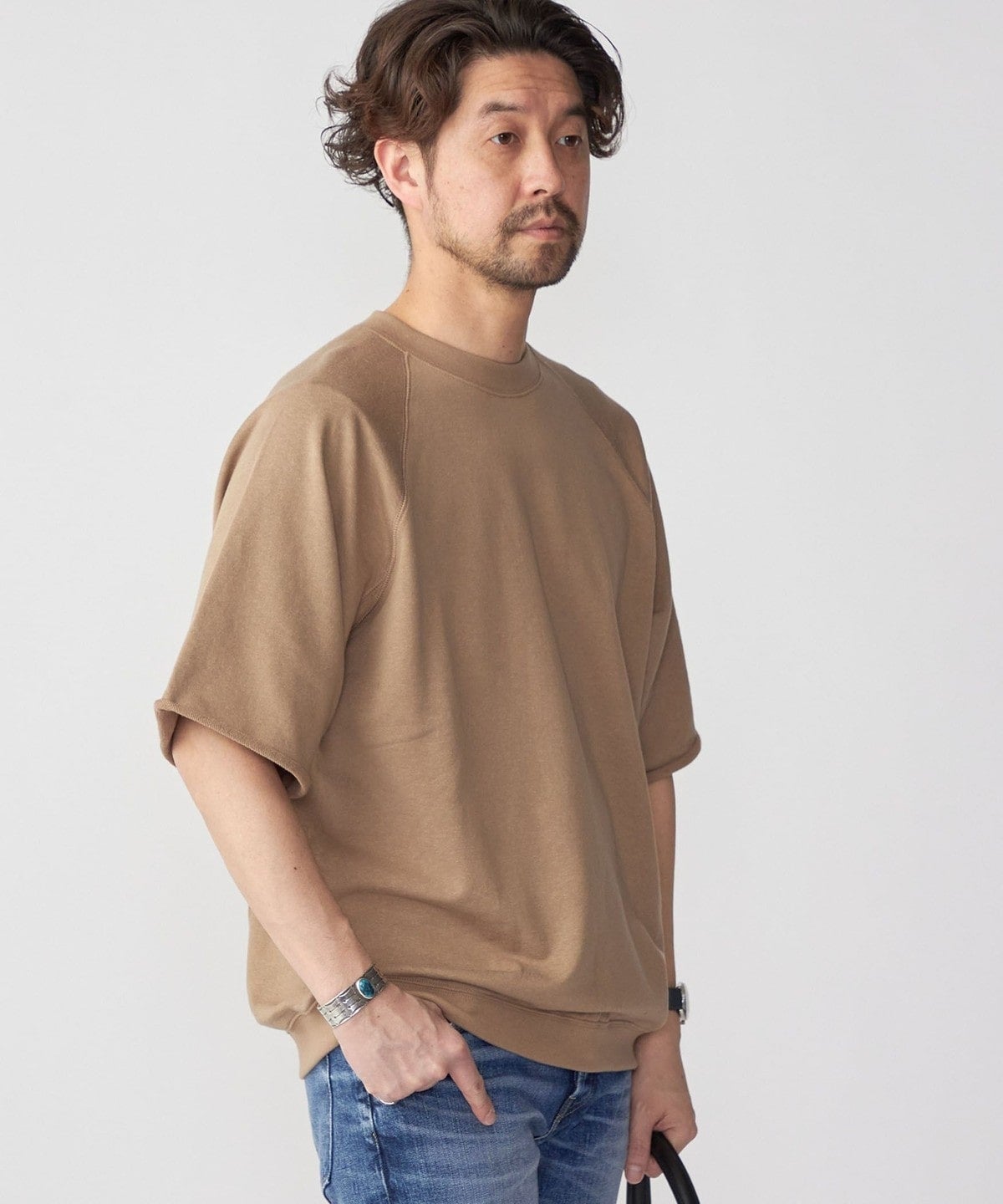 SHIPS: ピマコットン ミニ裏毛 オーバー Tシャツ