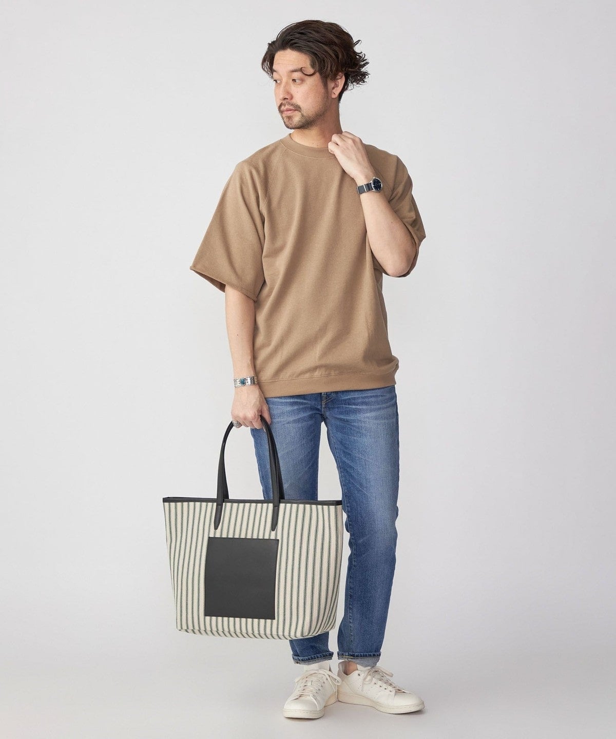 SHIPS: ピマコットン ミニ裏毛 オーバー Tシャツ