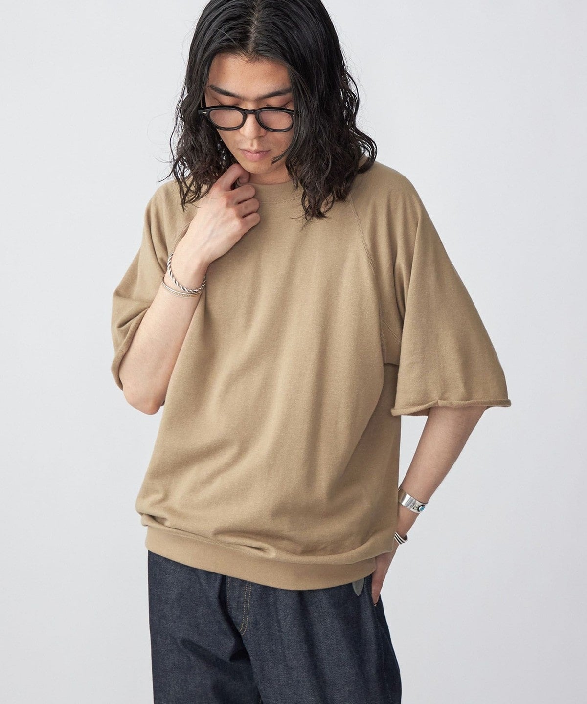 SHIPS: ピマコットン ミニ裏毛 オーバー Tシャツ