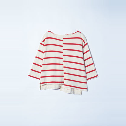 Uhr:WIDE SLEEVE BORDER LONG-T