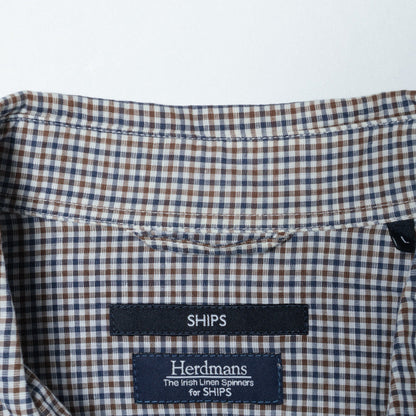 SHIPS: Herdmans コットン/リネン 7スリーブ シャツ due 20SS