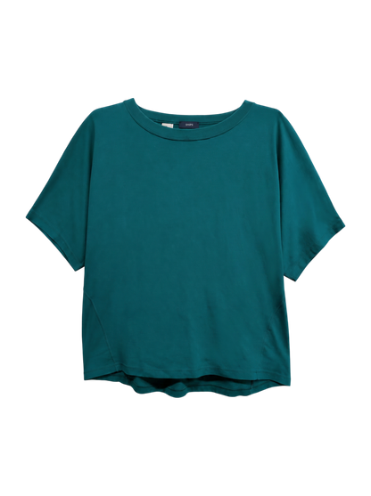 〈UVカット/汗染み防止〉USAコットンドルマンスリーブステッチTEE