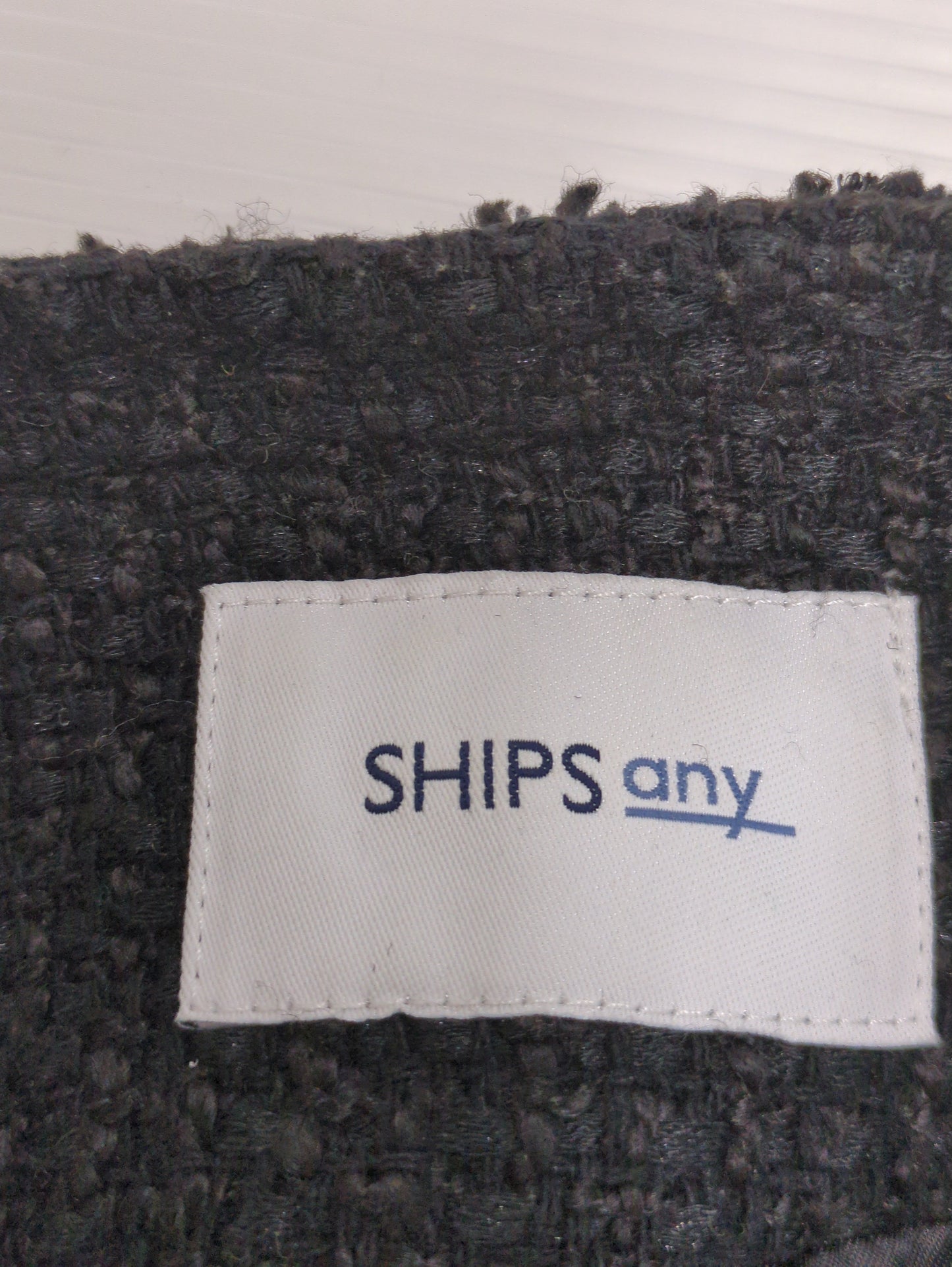 SHIPS any:〈手洗い可能〉ノーカラー カラーミックス ツイード ジャケット