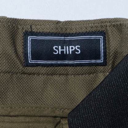 SHIPS: 〈洗濯機可能〉シドグラス コットン 無地 ノープリーツ パンツ
