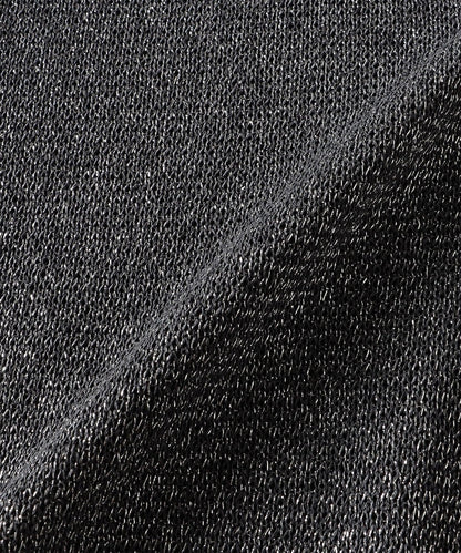 〈手洗い可能〉ラメ混 ペーパー 編地 コンビ プルオーバー