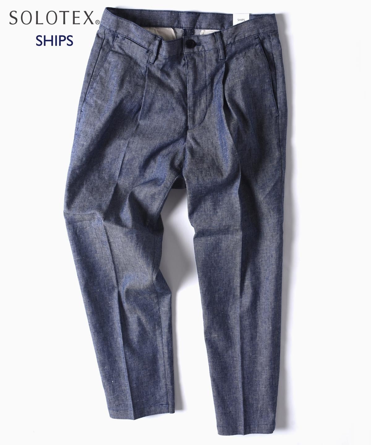 SHIPS: SOLOTEX(R) SAFILIN リネン ハイブリッド アンクル パンツ