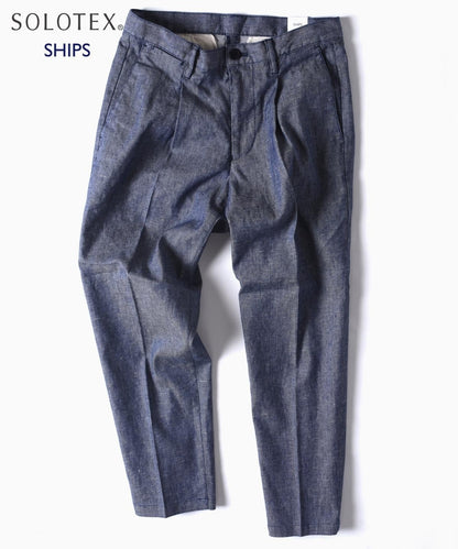 SHIPS: SOLOTEX(R) SAFILIN リネン ハイブリッド アンクル パンツ