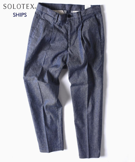 SHIPS: SOLOTEX(R) SAFILIN リネン ハイブリッド アンクル パンツ