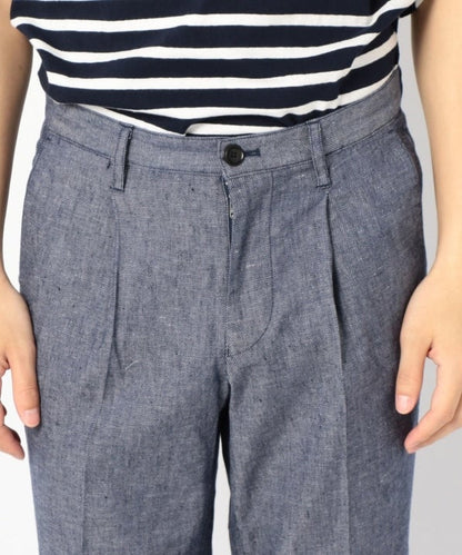 SHIPS: SOLOTEX(R) SAFILIN リネン ハイブリッド アンクル パンツ