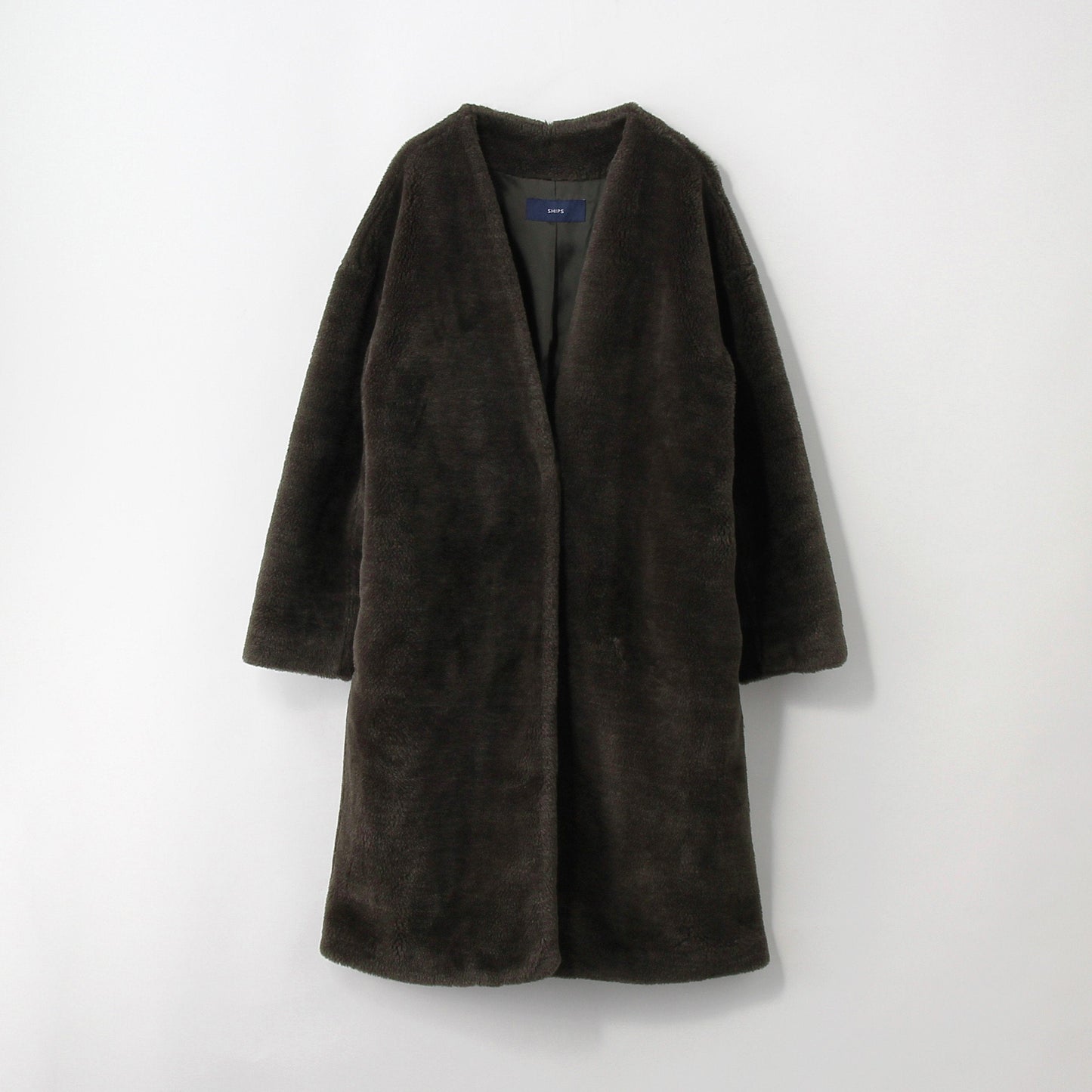 SHIPS:WOOL BOA N/C COAT