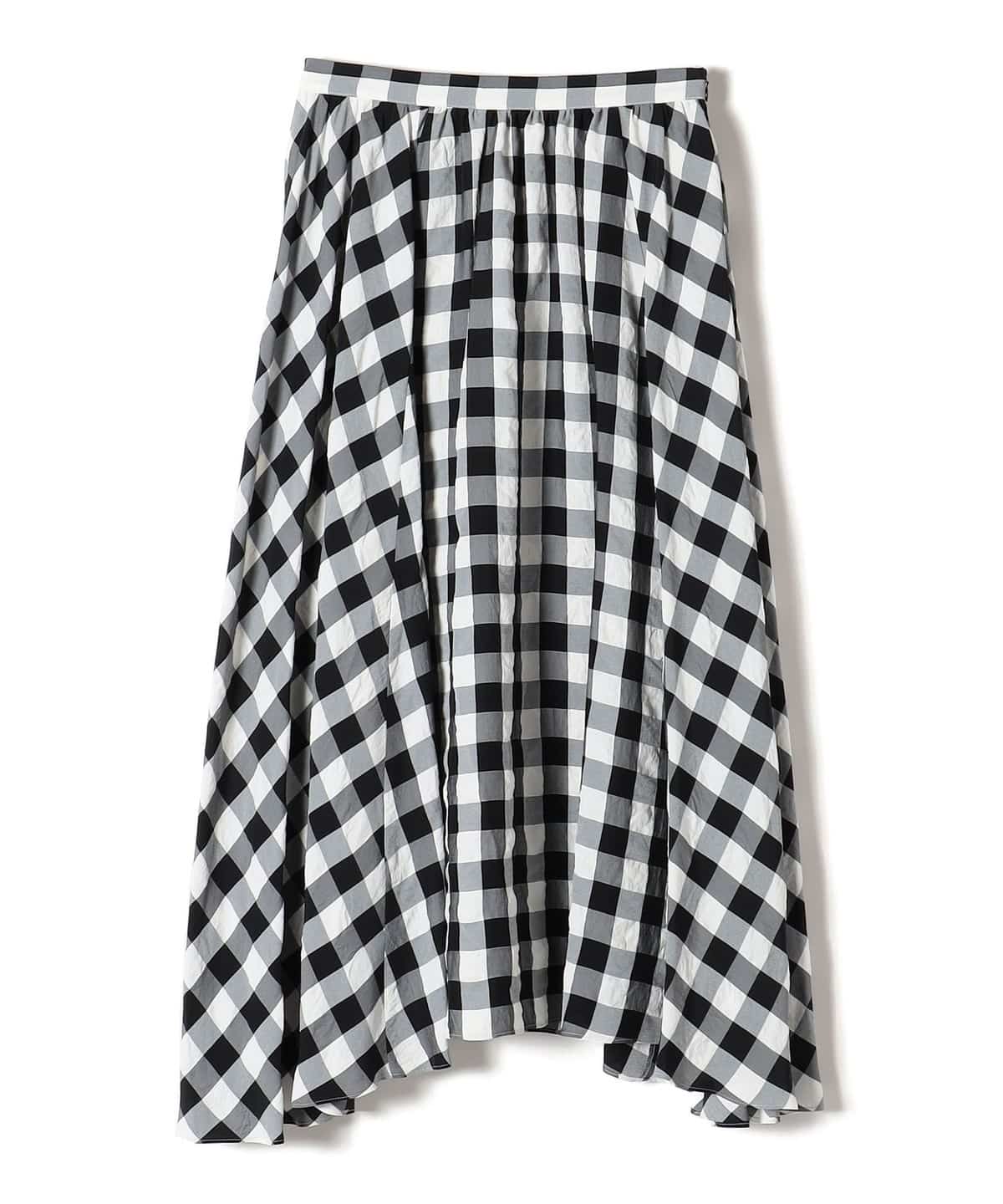 〈手洗い可能〉ギンガムチェックギャザースカート