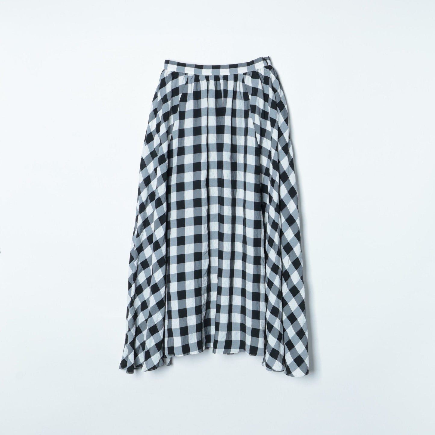 〈手洗い可能〉ギンガムチェックギャザースカート