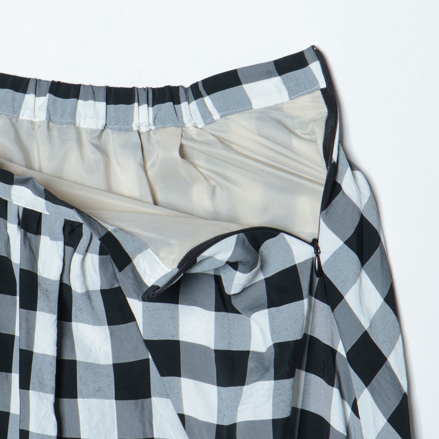 〈手洗い可能〉ギンガムチェックギャザースカート