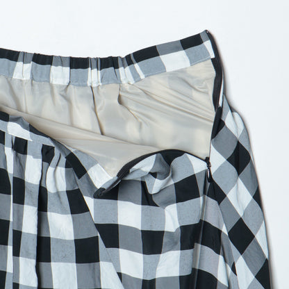 〈手洗い可能〉ギンガムチェックギャザースカート