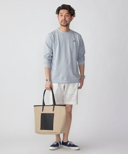 【SHIPS別注】LACOSTE: ガーメントダイ ピケ ロングスリーブ Tシャツ (ロンT)