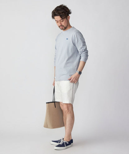 【SHIPS別注】LACOSTE: ガーメントダイ ピケ ロングスリーブ Tシャツ (ロンT)
