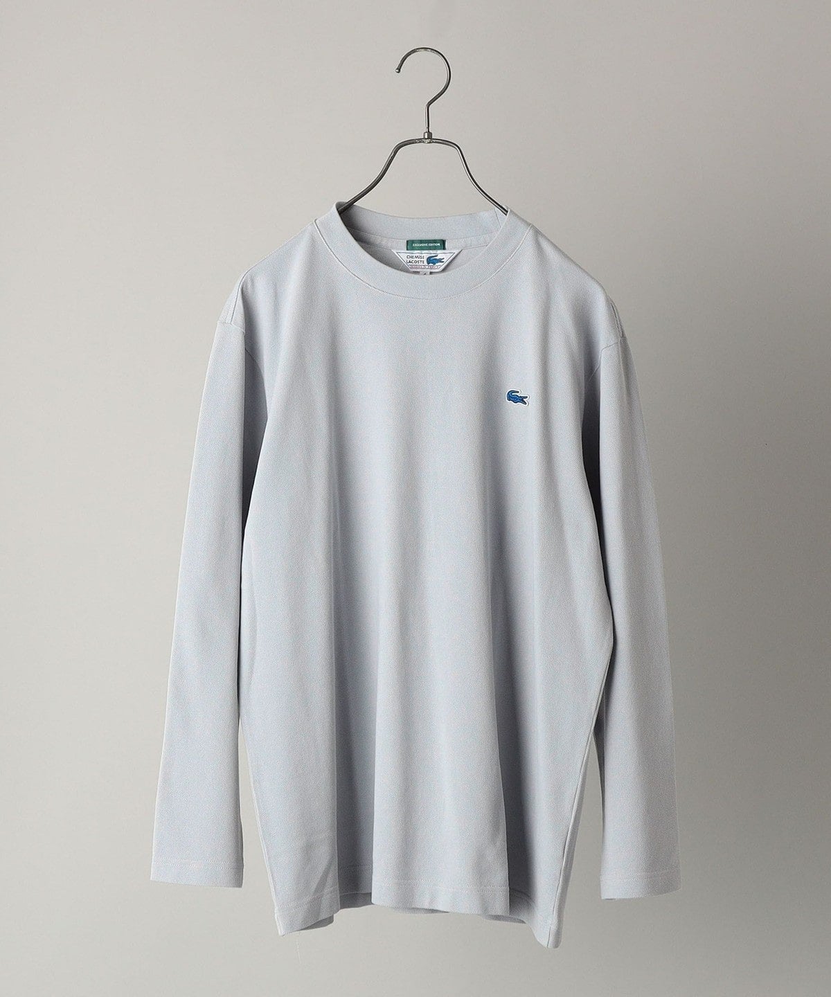 【SHIPS別注】LACOSTE: ガーメントダイ ピケ ロングスリーブ Tシャツ (ロンT)