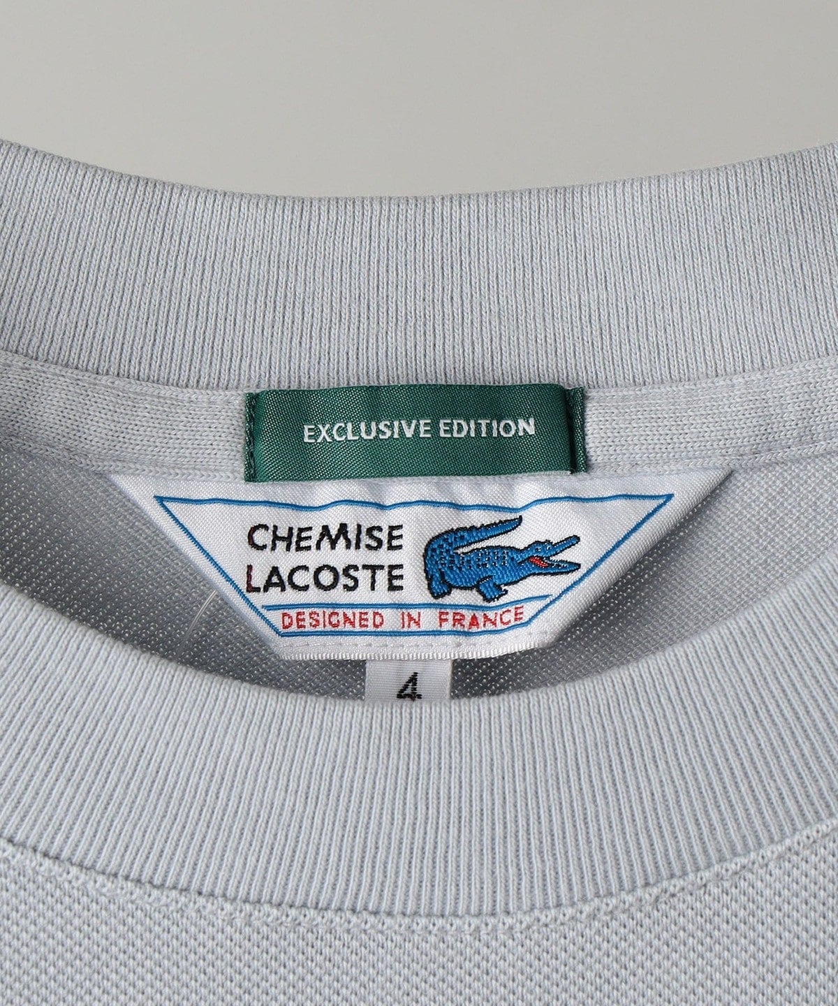 【SHIPS別注】LACOSTE: ガーメントダイ ピケ ロングスリーブ Tシャツ (ロンT)
