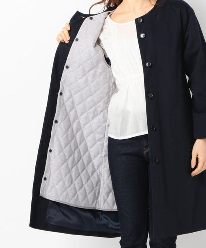 liflattie ships:ノーカラーライナーコート