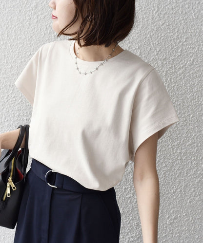 〈着丈が選べる2サイズ展開〉コットン 天竺 ドルマン スリーブ TEE 24SS