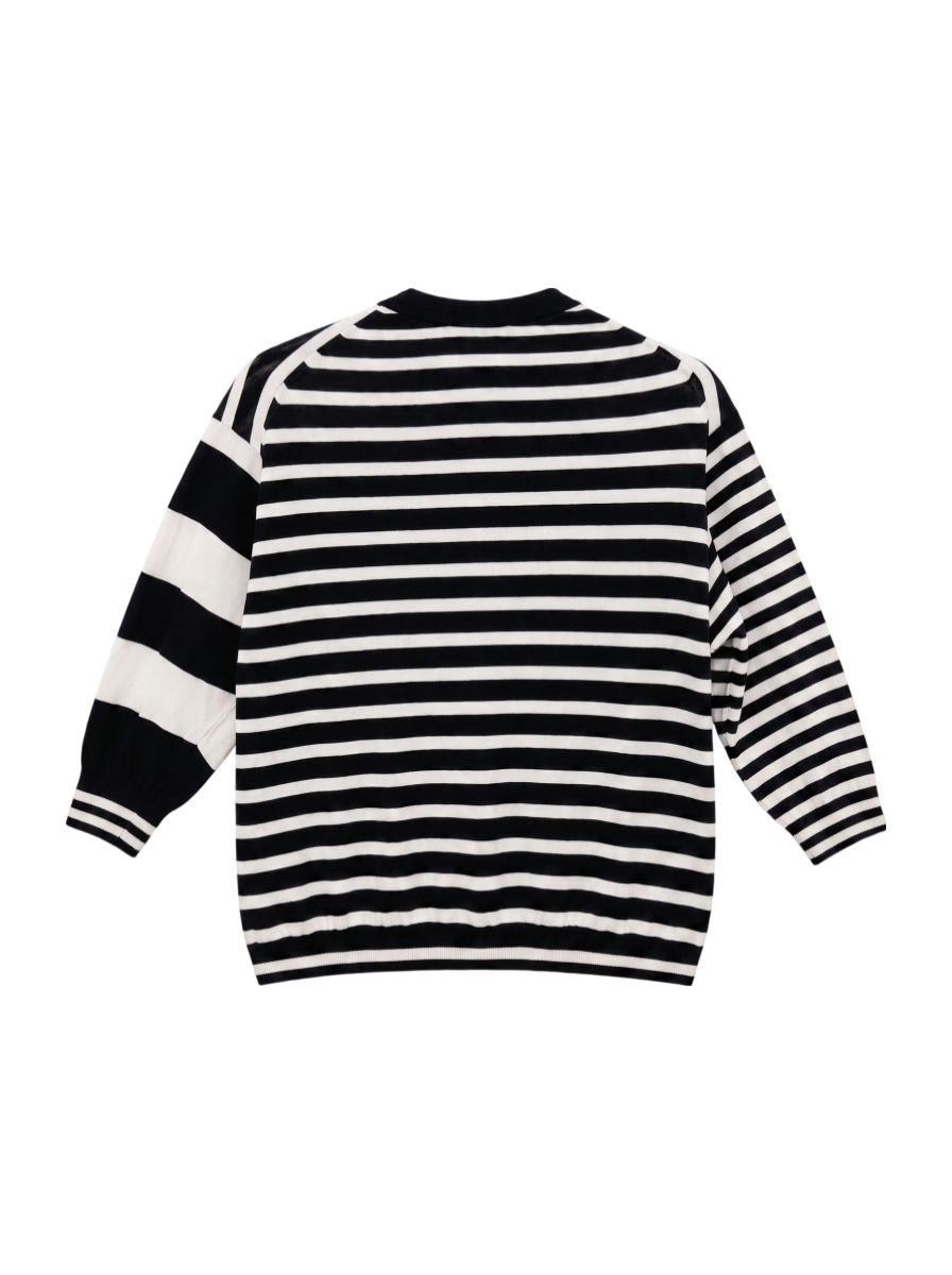 Primary NavyLabel: 〈手洗い可能〉 シーアイランド コットン ボーダー ニット
