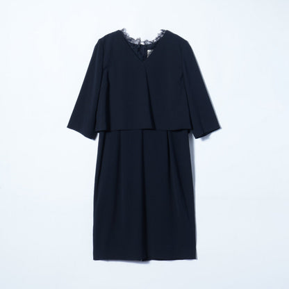 troisiemeCHACO:Vネックレースワンピース