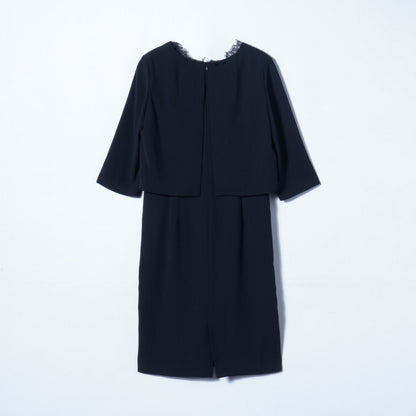 troisiemeCHACO:Vネックレースワンピース