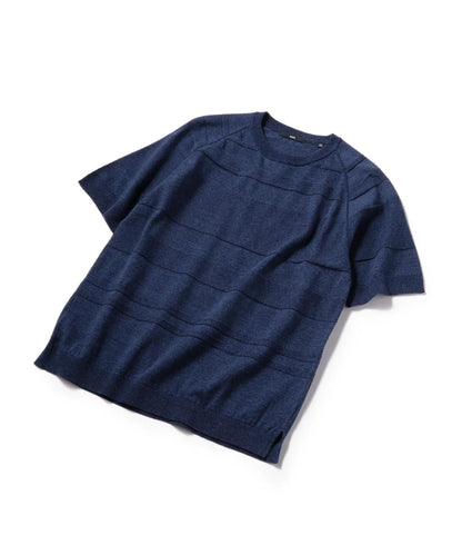 SHIPS: ランダム ボーダー ニット Tシャツ