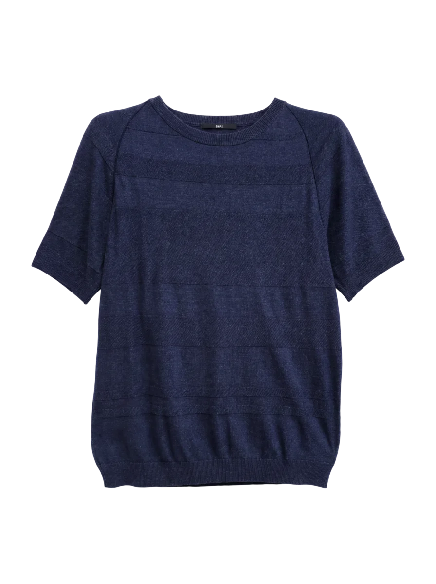 SHIPS: ランダム ボーダー ニット Tシャツ