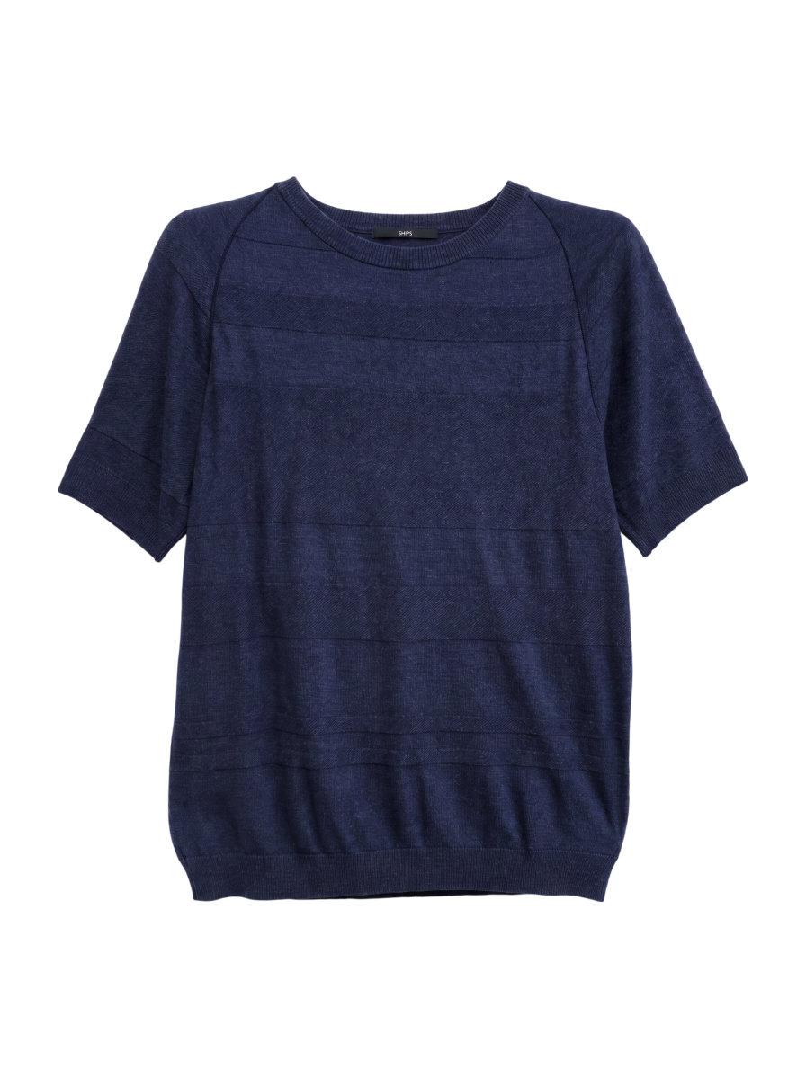 SHIPS: ランダム ボーダー ニット Tシャツ