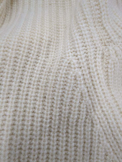 UHR:BACK OPEN HIGHNECK KNIT