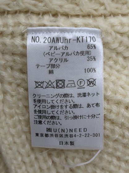 UHR:BACK OPEN HIGHNECK KNIT