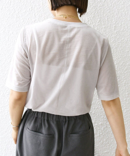 〈手洗い可能〉シアー ショートスリーブ プルオーバー