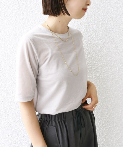 〈手洗い可能〉シアー ショートスリーブ プルオーバー