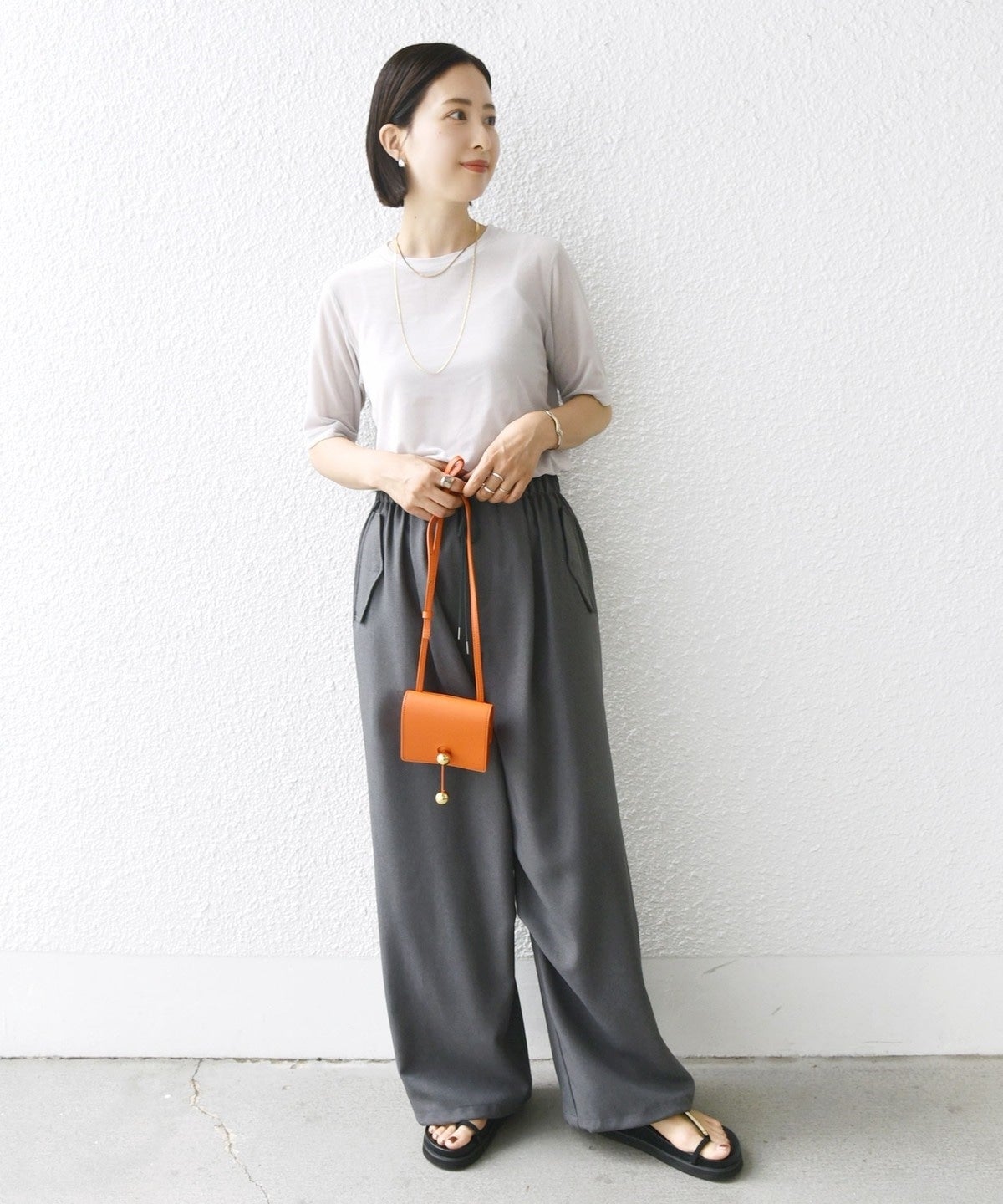 〈手洗い可能〉シアー ショートスリーブ プルオーバー