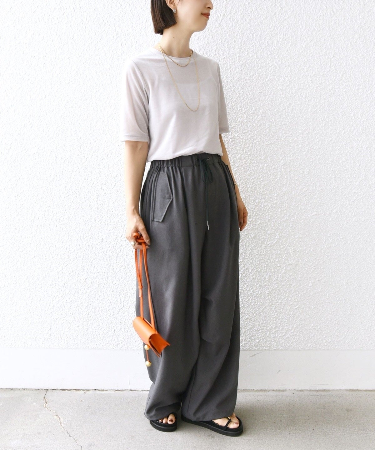 〈手洗い可能〉シアー ショートスリーブ プルオーバー