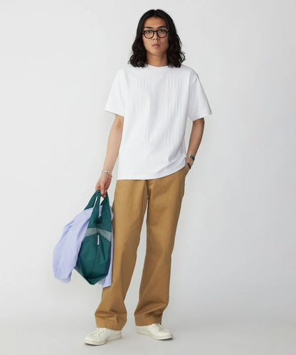 SHIPS: リンクス ジャカード ブロック クルーネック Tシャツ