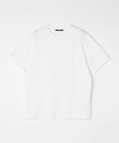 SHIPS: リンクス ジャカード ブロック クルーネック Tシャツ